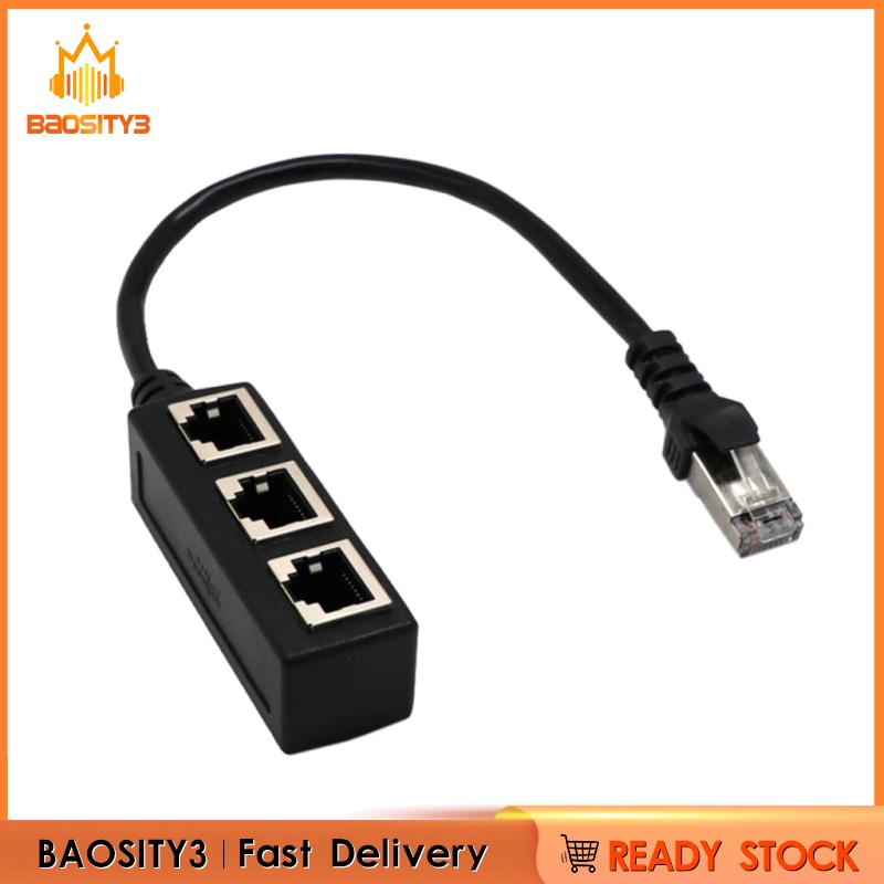 Bộ Chia Cổng Rj45 Y 1 Sang 3 Cổng Cho Cat 5 / Cat 6 Lan Ethernet Plug | BigBuy360 - bigbuy360.vn