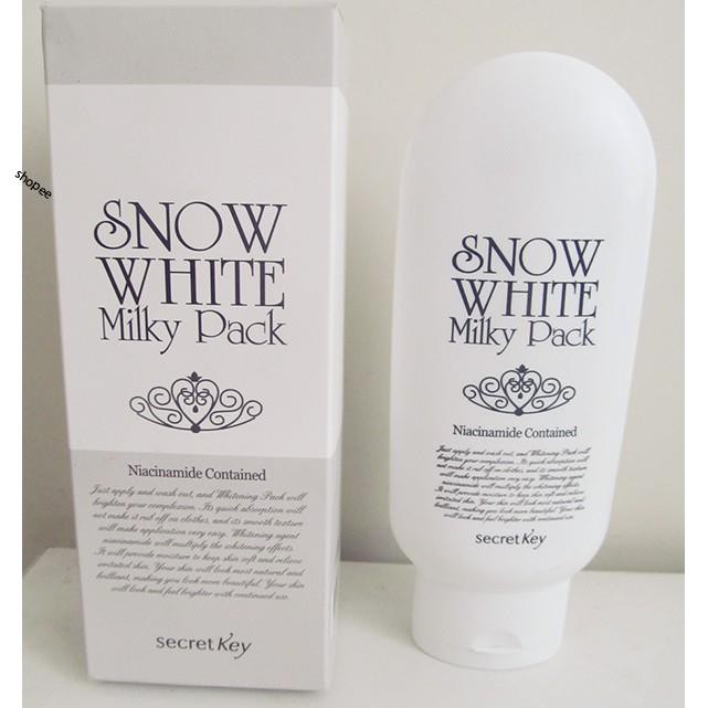 Dưỡng trắng da mặt và body cao cấp Snow White Milky Pack Dưỡng ẩm và mịn màng hơn, bạn sẽ cảm nhận được ngay (Auth)