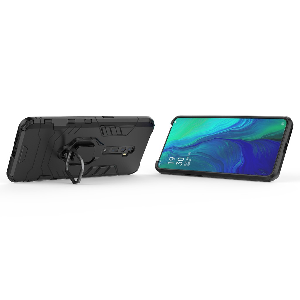 Ốp lưng Oppo Reno 10X Zoom Iron Man Iring chống sốc cao cấp giá đỡ xem phim