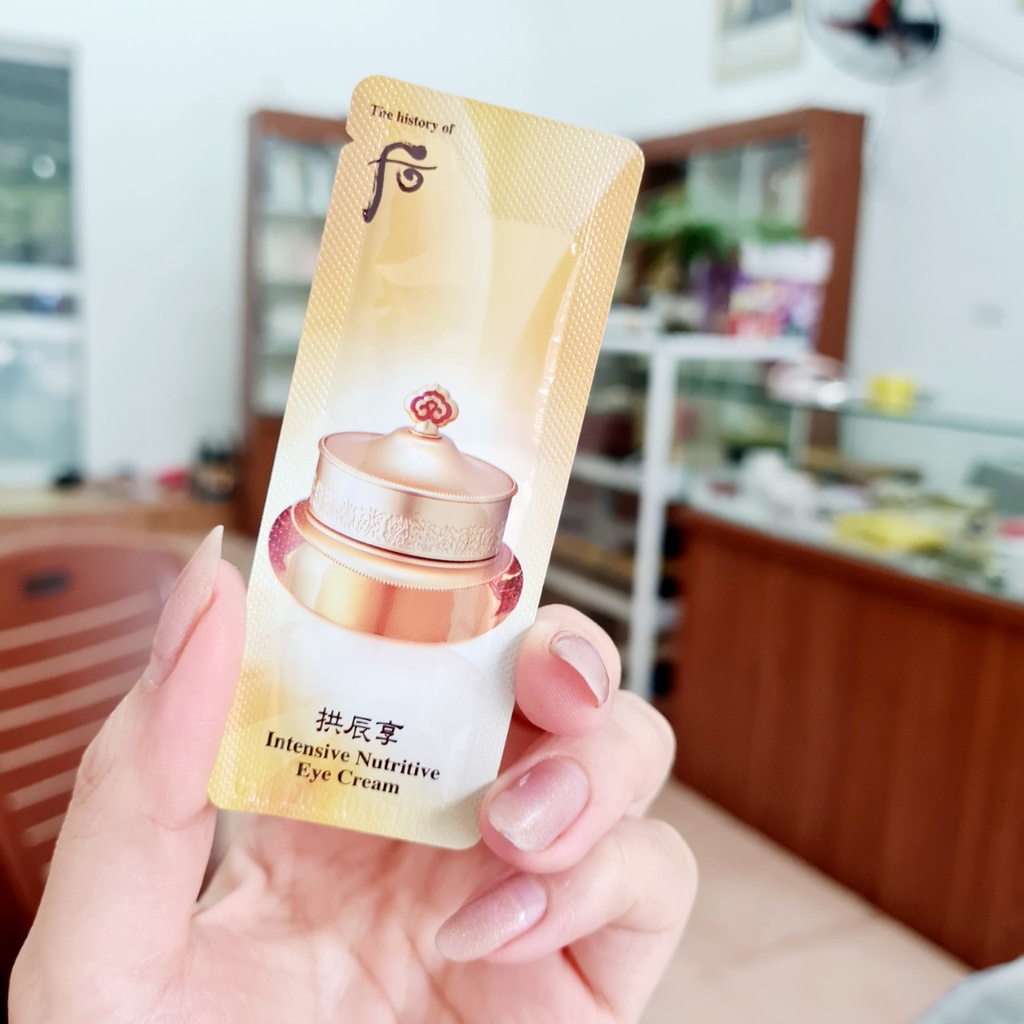 (Hàng auth, date 2024) Kem cấp ẩm chống lão hóa Whoo vàng Intensive Nutritive cream 1ml