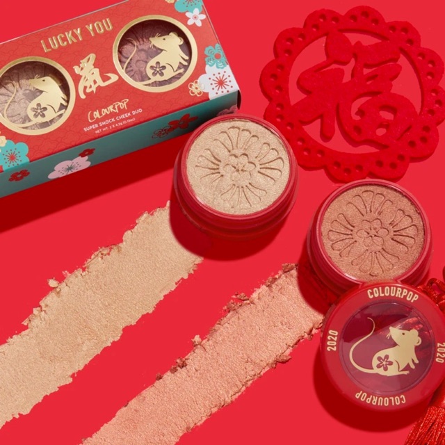 Set phấn má hồng & highlight  Colourpop LUCK YOU Limited Edition Blush& Highlighter