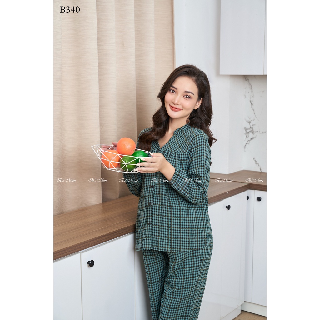 Bộ bầu thiết kế Bộ caro bé ti kẻ B246 B2 MUM