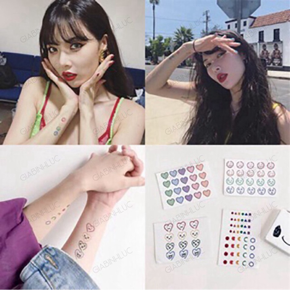 Hình xăm mini nhỏ đẹp dán chân tay lưng tạm thời cho nam nữ xinh cute tattoo nghệ thuật