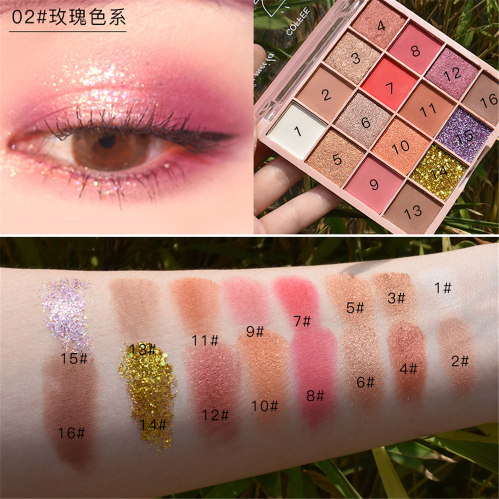 Bảng Phấn Mắt 16 Màu Sắc Hiệu Ứng Lì / Ánh Nhũ Dành Cho Người Mới Bắt Đầu | BigBuy360 - bigbuy360.vn