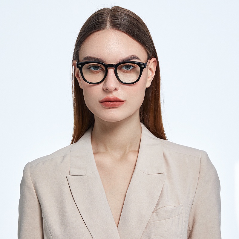 Mắt Kính Tròng Tròn Chống Ánh Sáng Xanh RZ1197 Thời Trang Cho Nam Nữ