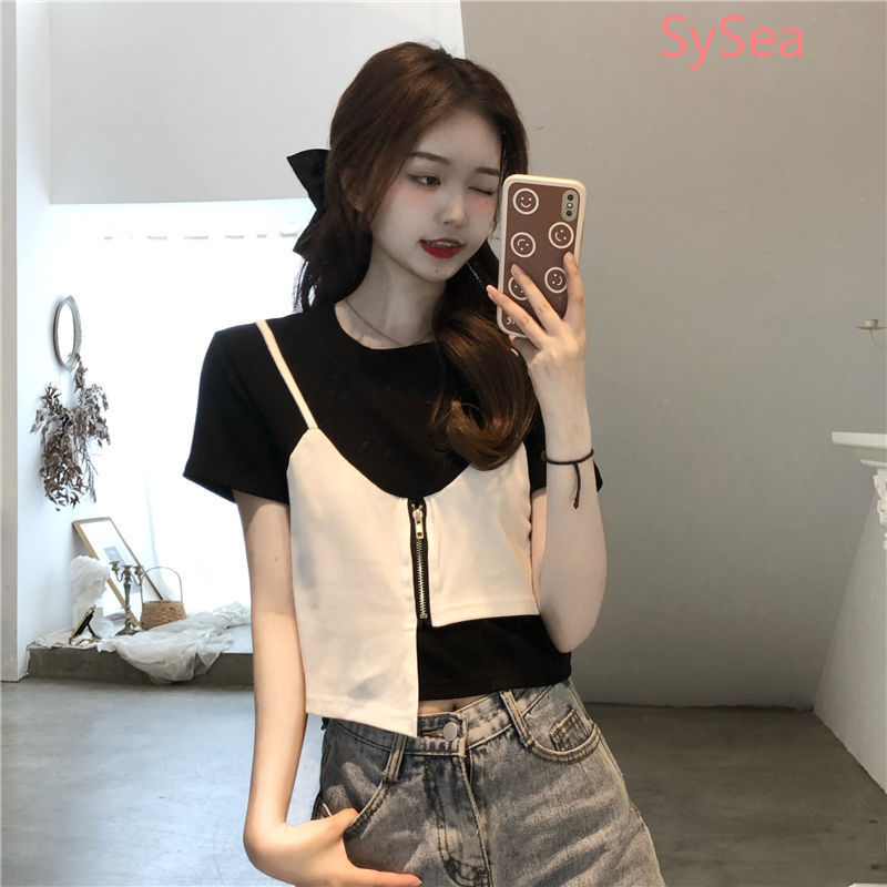 Áo tay ngắn kiểu dáng thời trang mùa hè cá tính dành cho nữ