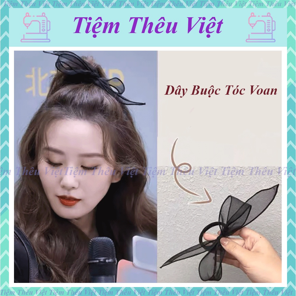 Dây Buộc Tóc Tiệm Thêu Việt Chất Liệu Voan