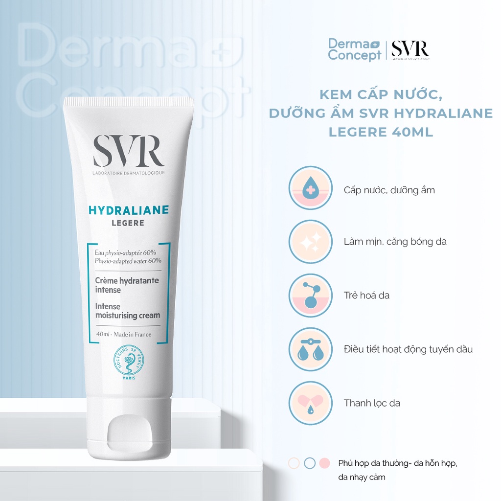 Kem cấp nước, dưỡng ẩm SVR Hydraliane Legere 40ml
