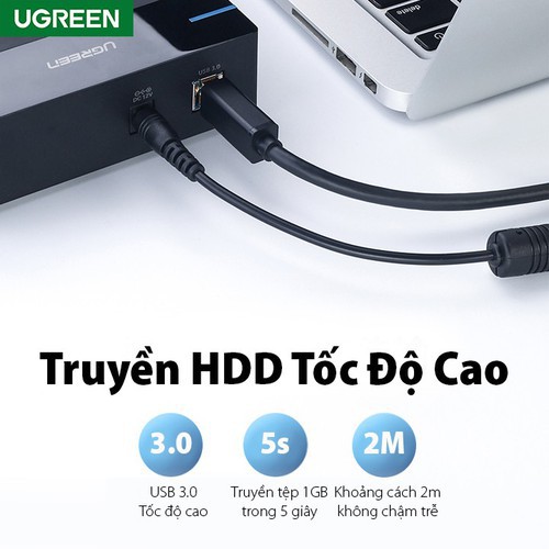 Cáp Máy In USB 3.0 Ugreen 10372 (dài 2M) - Hàng Chính Hãng