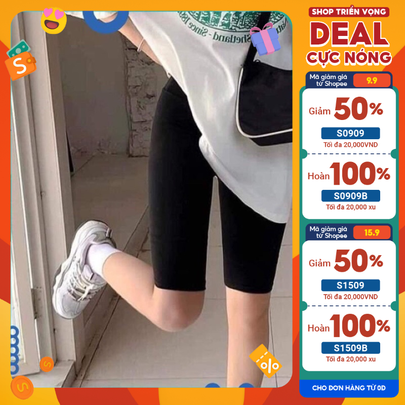 Quần lửng ngố biker nâng mông co giãn 4 chiều slimfit
