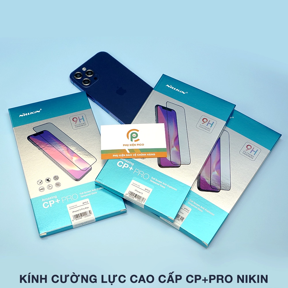 Kính cường lực iPhone 13 Pro Max / Iphone 12 Mini / 11 Pro Max full màn hình chính hãng Nillkin viền đen siêu mỏng