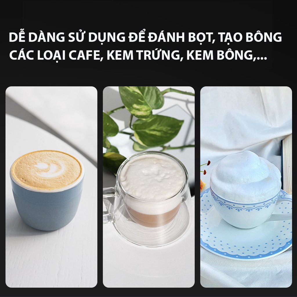 Máy tạo bọt cà phê Xiaomi Circle Joy, máy đánh kem nhỏ gọn, 14000 rpm