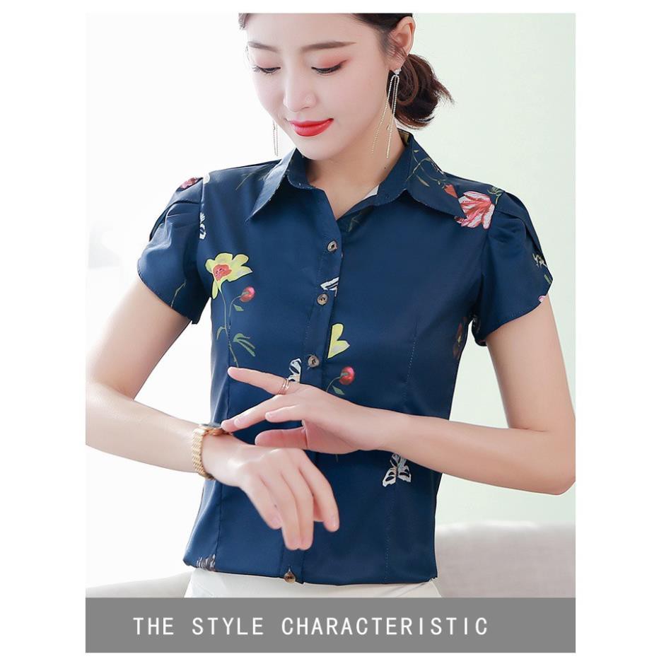 Áo sơ mi nữ voan ngắn tay phong cách Hàn Quốc mới🔥3 màu🔥có Clip mẫu . !