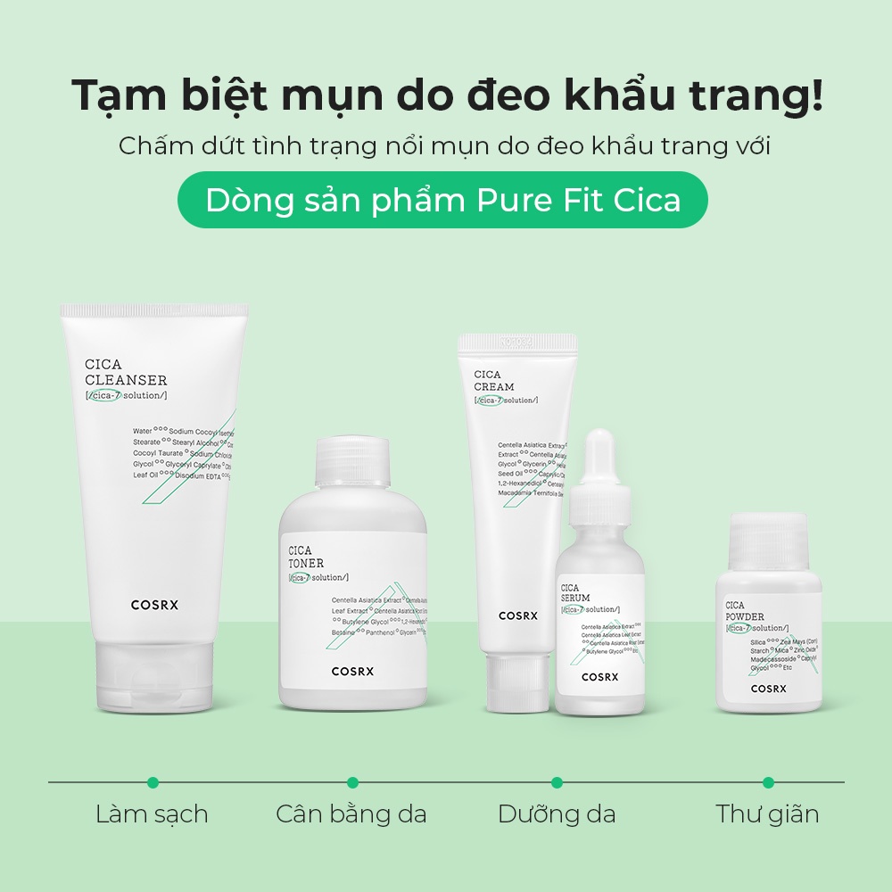 Tinh chất COSRX Pure Fit Cica 30ml chăm sóc da hiệu quả chuyên dụng