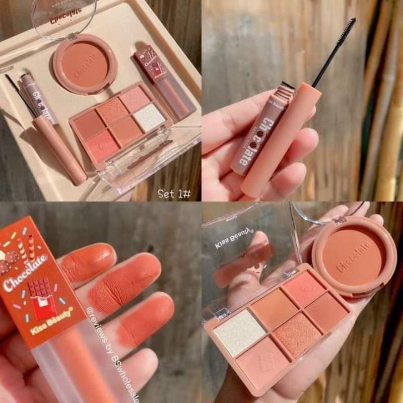Set 4 sản phẩm makeup Kiss Beauty Chocolate | BigBuy360 - bigbuy360.vn