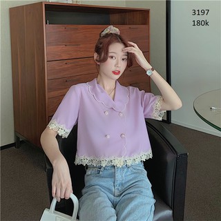 Áo Croptop Viền Ren