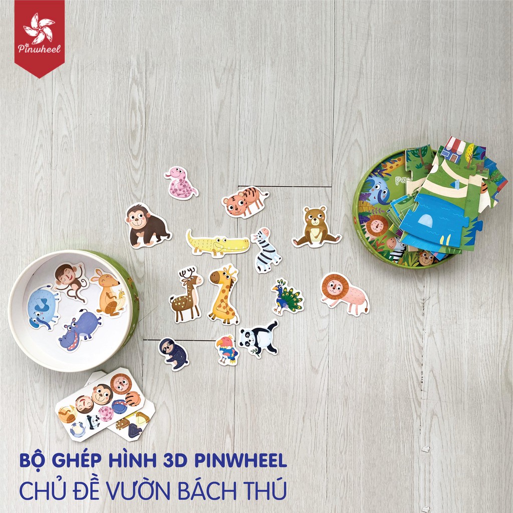 [Thanh lý]. Bộ ghép hình 3D Pinwheel (ghép hình pinwheel)