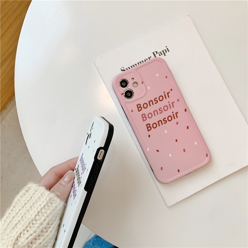 Ốp lưng iPhone cho iPhone 11 Pro Max / iPhone12 / iPhone X / iPhone 7 Plus / iPhone 8 / iPhone 6 / iPhone 11 French Good Night TPU Shatterproof Case