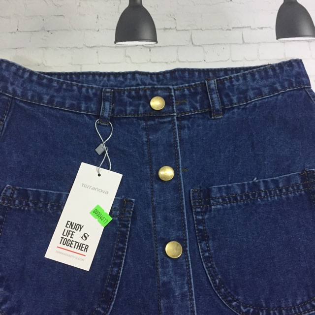 [ FORM RỘNG] Chân Váy Jeans Nút 4017-4018