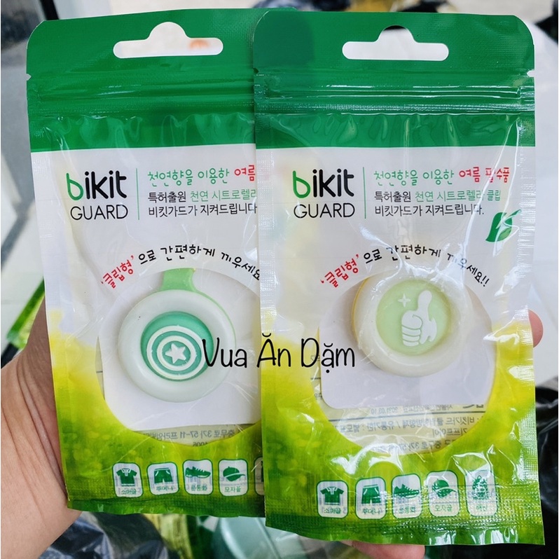 Kẹp chống muỗi cho bé Bikit Guard Hàn Quốc  - chiết xuất 100% tinh dầu chanh sả tự nhiên