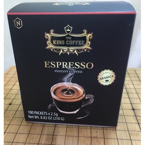 Cà Phê Hoà Tan  Đen Espresso - Hộp 100 Gói * 2.5g