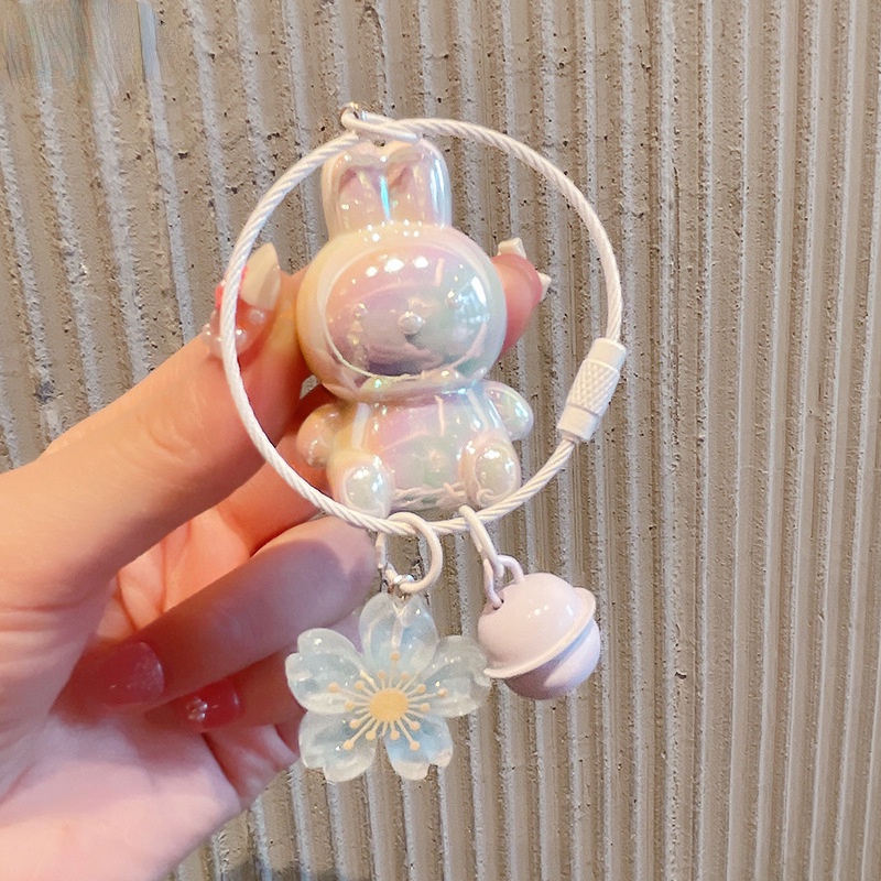 Móc khóa thỏ hoạt hình dễ thương acrylic thời trang dễ thương trang trí móc khóa xe trang trí