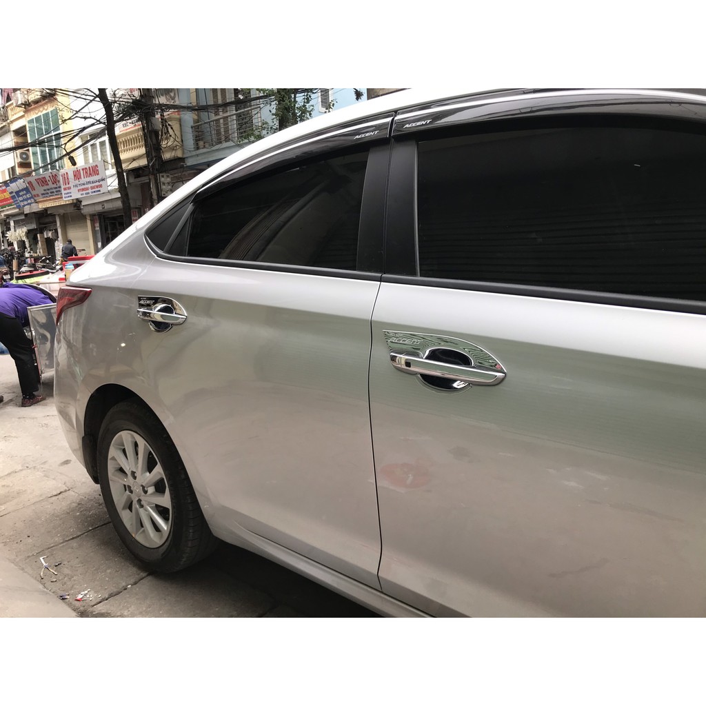 Ốp hõm cửa xe Hyundai Accent 2018- 2020- 2021, mạ crom cao cấp
