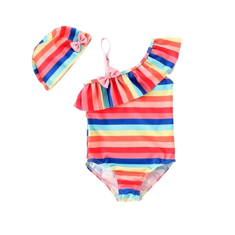 Đồ bơi cho bé, đồ bơi bé gái, bikini liền thân hàng xuất dư Xu Xu Kids size từ 3M đến 5 tuổi