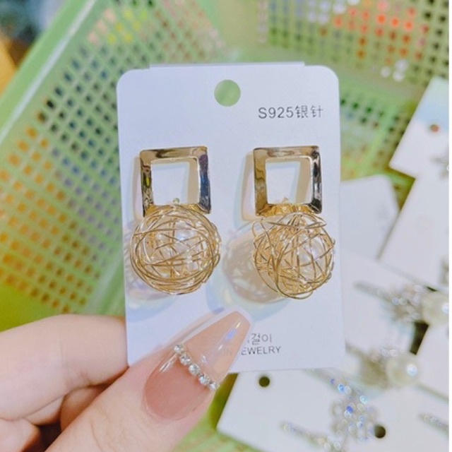 Đôi bông tai Pha Lê đá rơi kiêu kỳ ⭐️