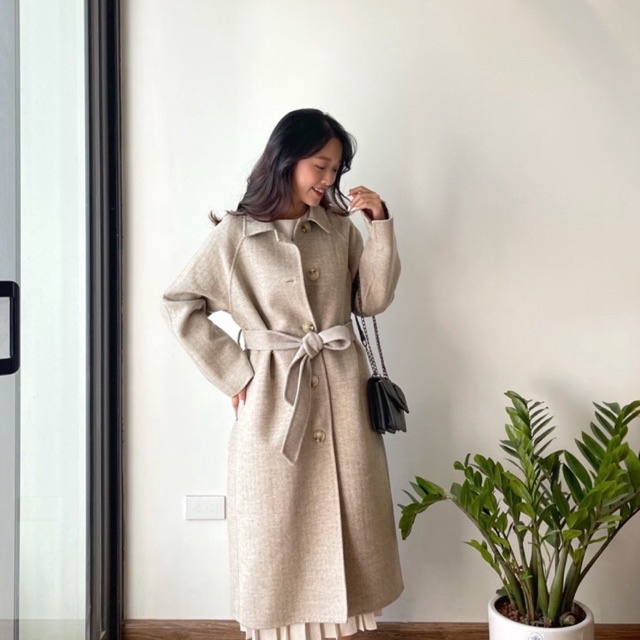 C10 - Áo khoác dạ len Cashmere loose fit cao cấp