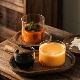 Cốc thủy tinh borosilicate chịu nhiệt màu trong suốt đựng nước ép/sữa/cà phê/pudding/kem/tráng miệng