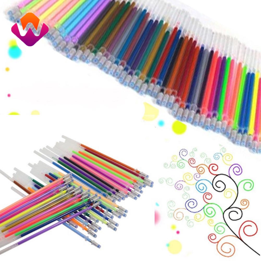 Bộ 12 cái lõi mực gel cho bút bi nhiều màu sắc