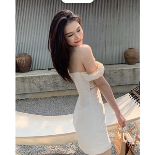 ĐẦM CỔ U KHOÉT EO