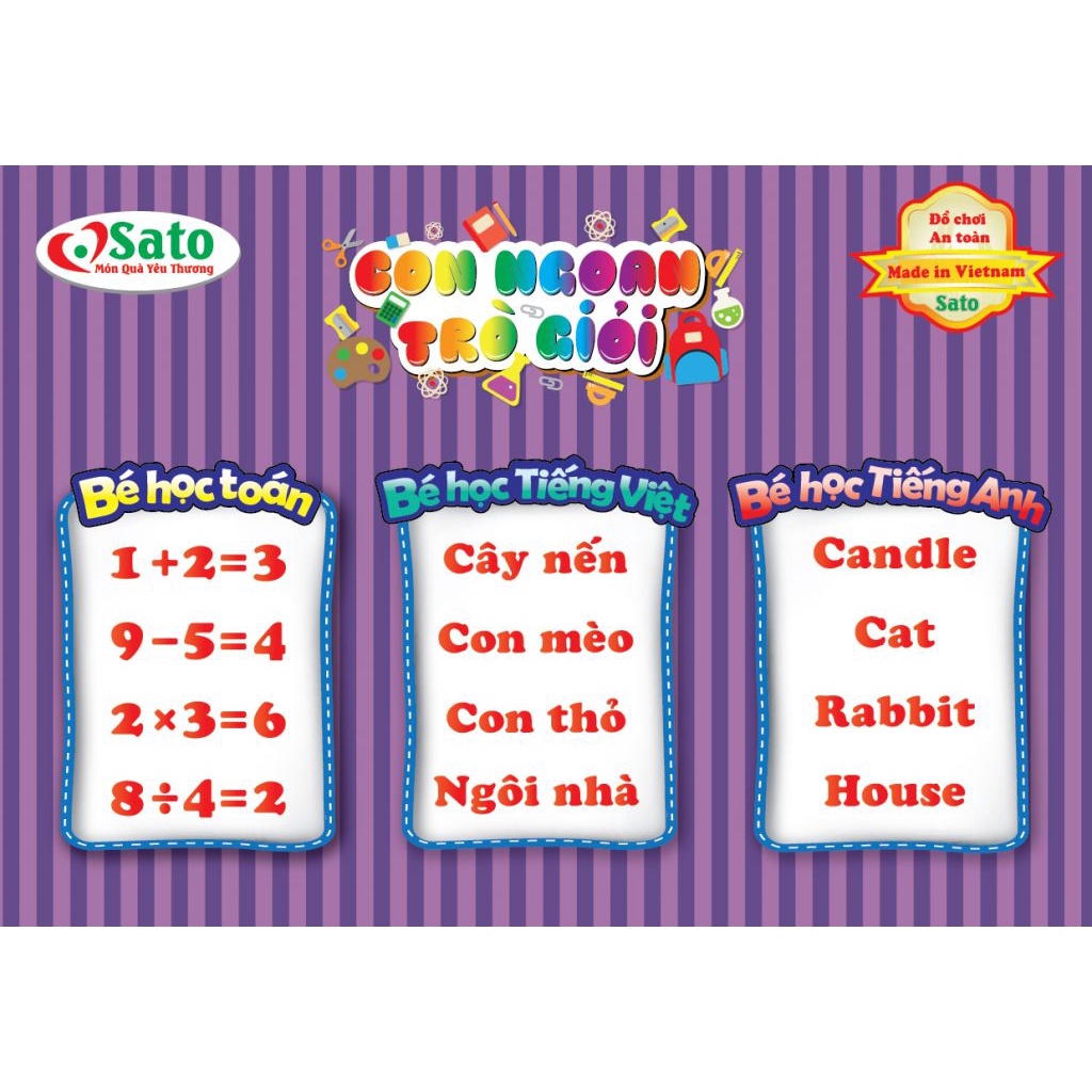 Bộ Dụng Cụ Học Tập  Con Giỏi Văn Giúp Bé Làm Quen Với Chữ Cái In Thường Và Tập Ghép Vần