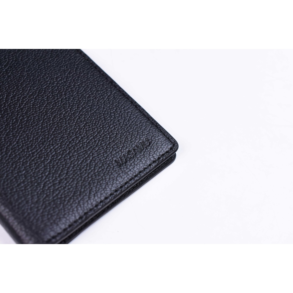 Ví da bò đựng card Masamu màu đen