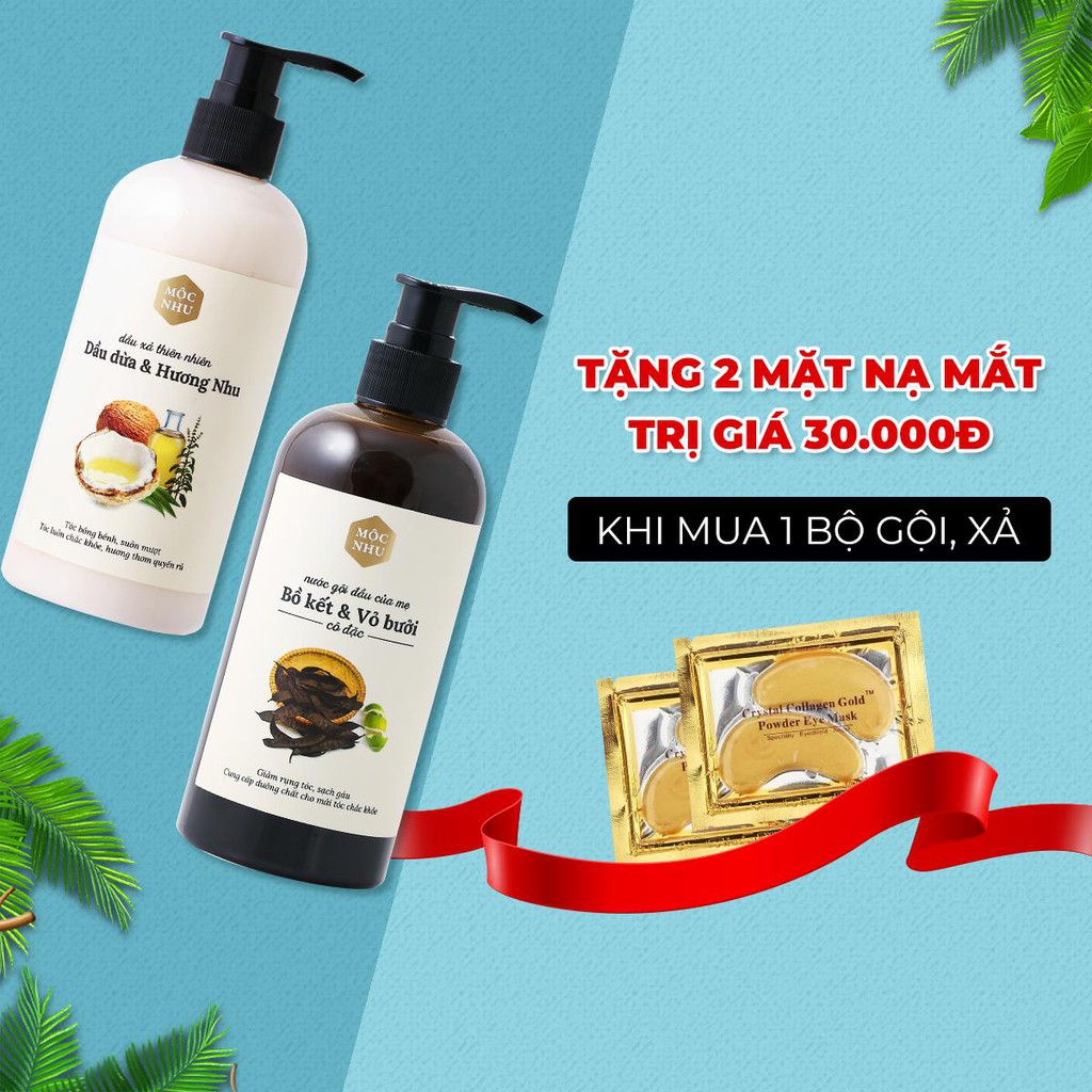 Combo Nước Gội Bồ Kết & Vỏ Bưởi + Dầu Xả Dầu Dừa & Hương Nhu Mộc Nhu (300ml/chai)