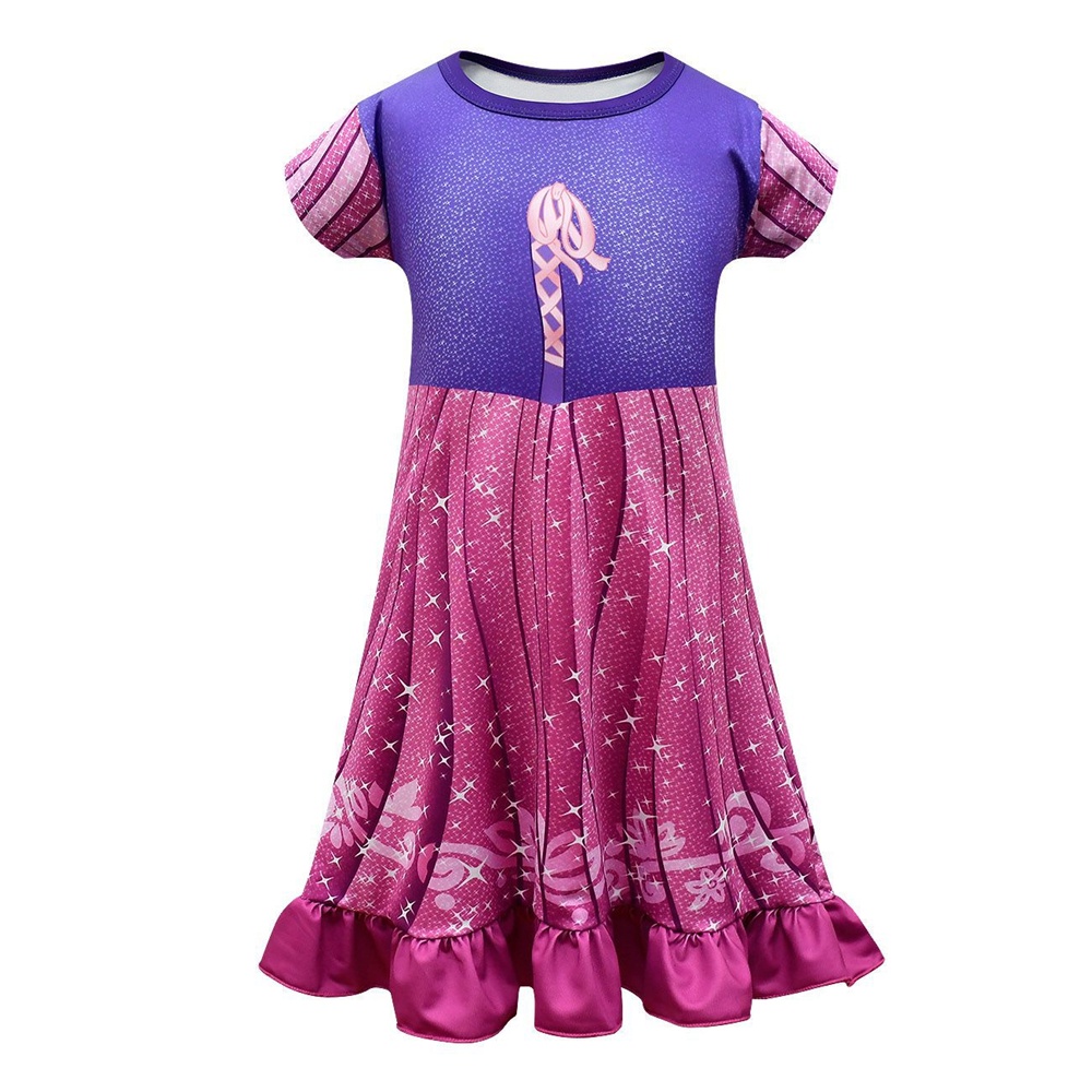 Đầm Hóa Trang Công Chúa Rapunzel Cho Bé Gái Từ 3-8 Tuổi