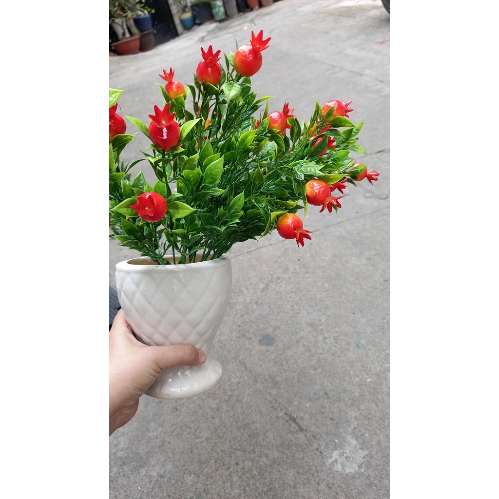 1 Bụi trái cây mini giả 35cm siêu cute - Hoa giả - Hương Flower
