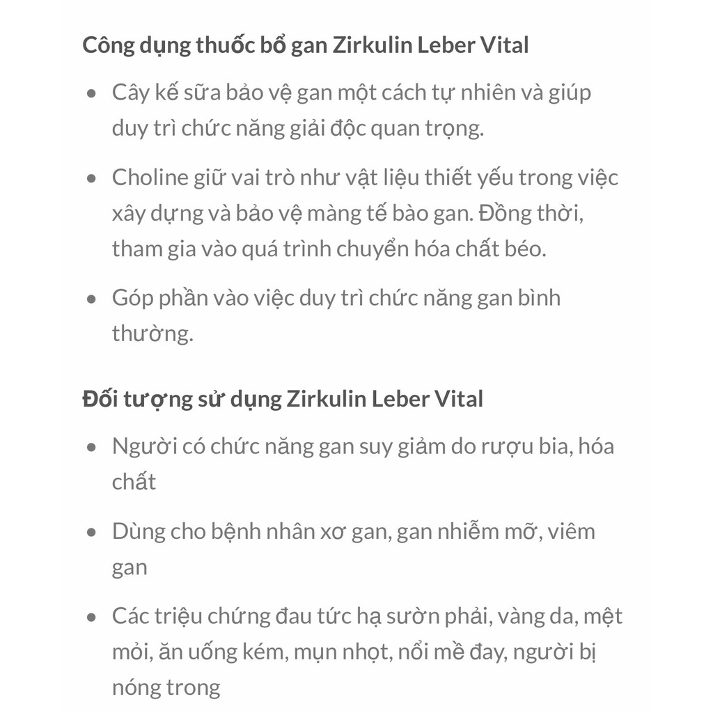 Viên uống Bổ Gan Zirkulin Leber Vital Mariendistel Dragees, 60 viên ĐỨC | BigBuy360 - bigbuy360.vn