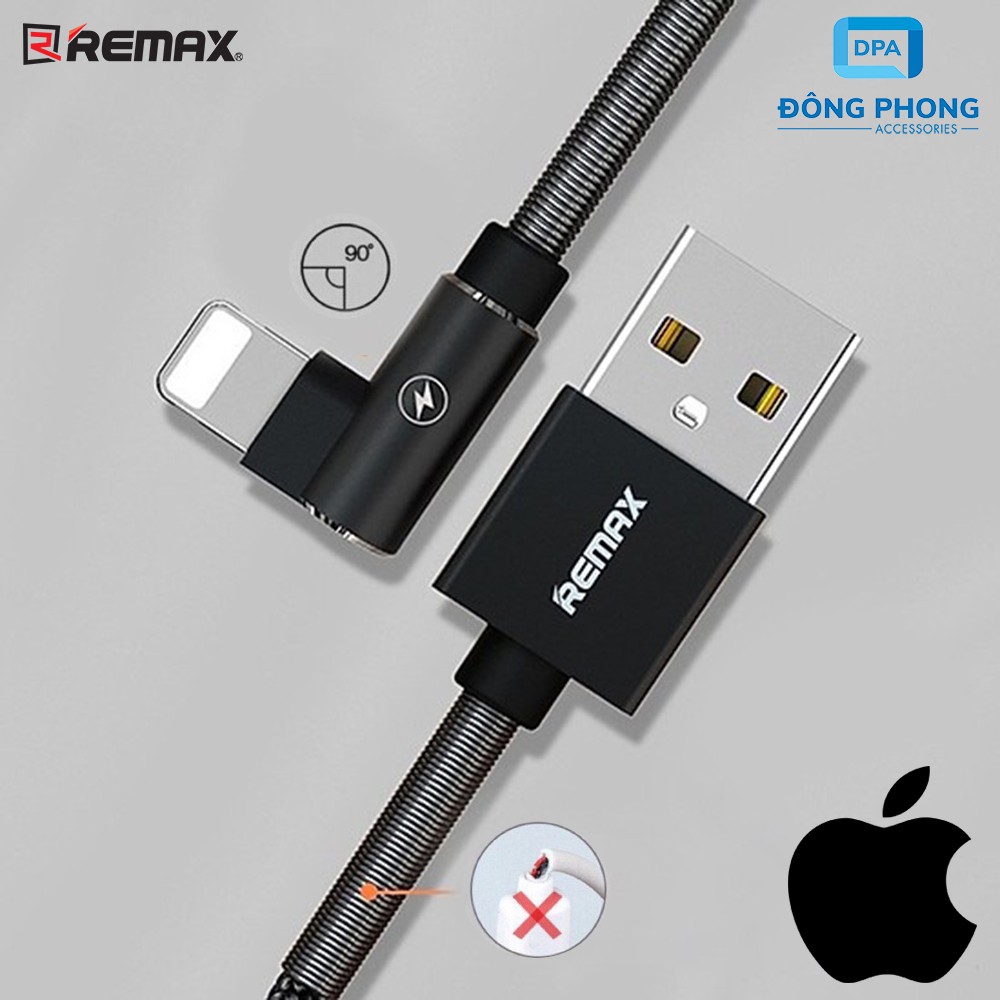 Cáp Remax RC-119i Sạc Nhanh iPhone, iPad Dây Dù Gập Chống Gãy Đứt