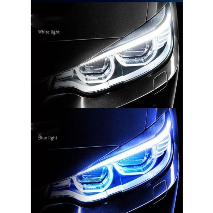 Bộ 2 Dây Đèn Led Mí Ô Tô Tích Hợp Xi Nhan Nháy Đuổi 60cm Có Thể Cắt Ngắn Silicon Chống Nước