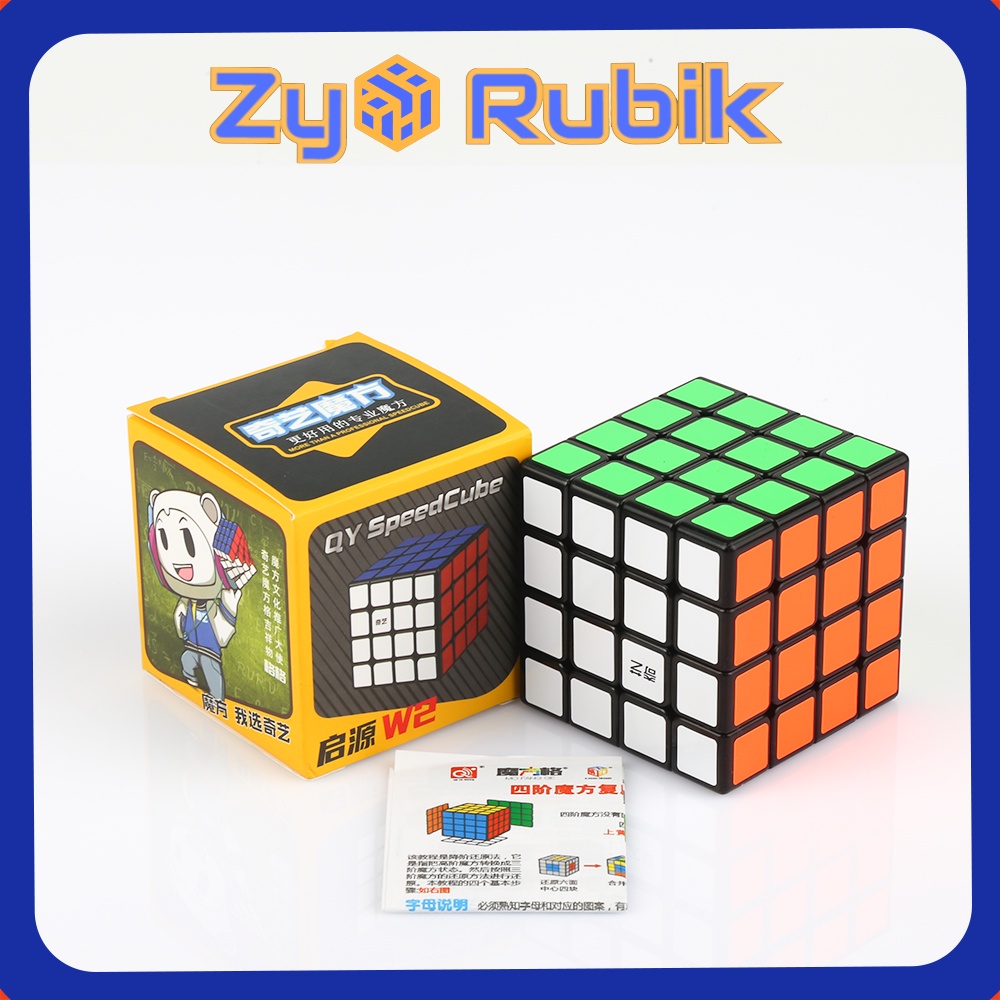 Rubik 4x4 QiYi Qiyuan W2 Black ( Màu Đen ) - Đồ Chơi Rubik 4 Tầng - ZyO Rubik