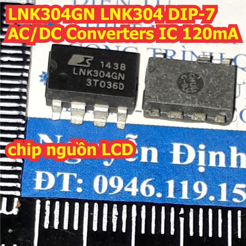 2 con LNK304GN LNK304 DIP-7 AC/DC Converters IC 120mA, chip nguồn LCD Hàng Tháo máy kde7938
