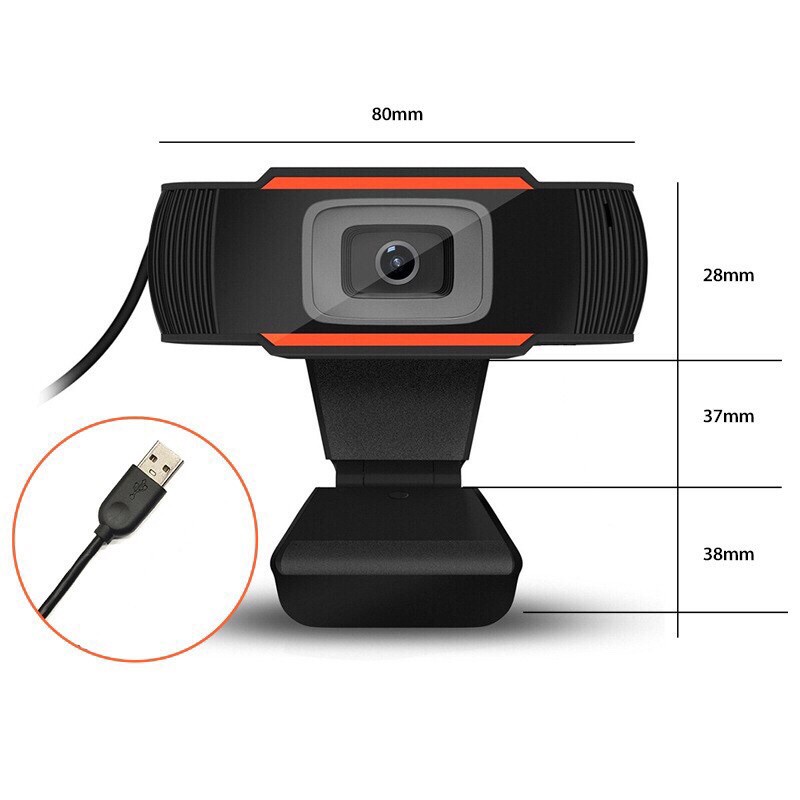 Webcam đàm thoại, dạy và học trực tuyến -  Độ phân giải 720P - Có kèm Mic - BH 3 Tháng