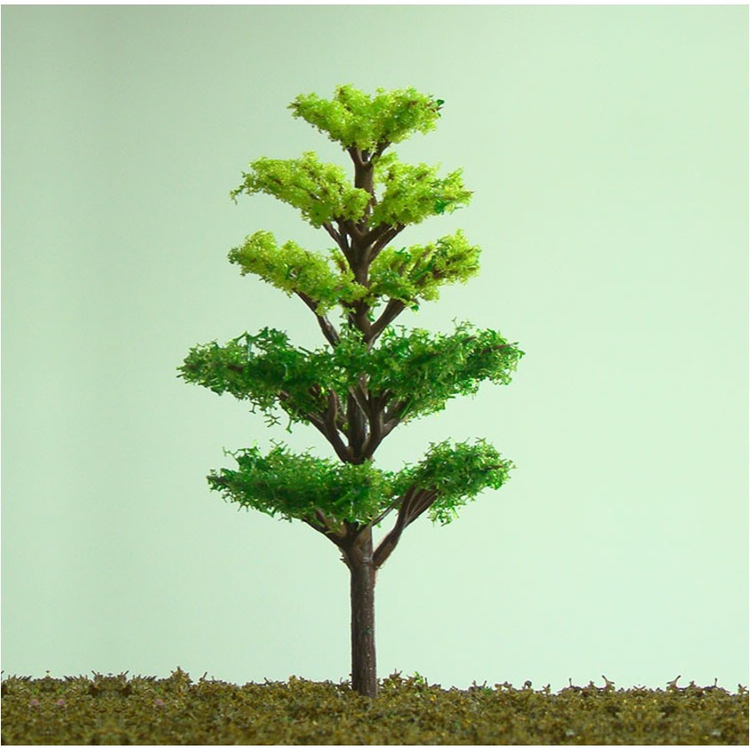 Mẫu mô hình cây xanh chia tầng trang trí bonsai, tiểu cảnh, nhà búp bê(TREE-10)