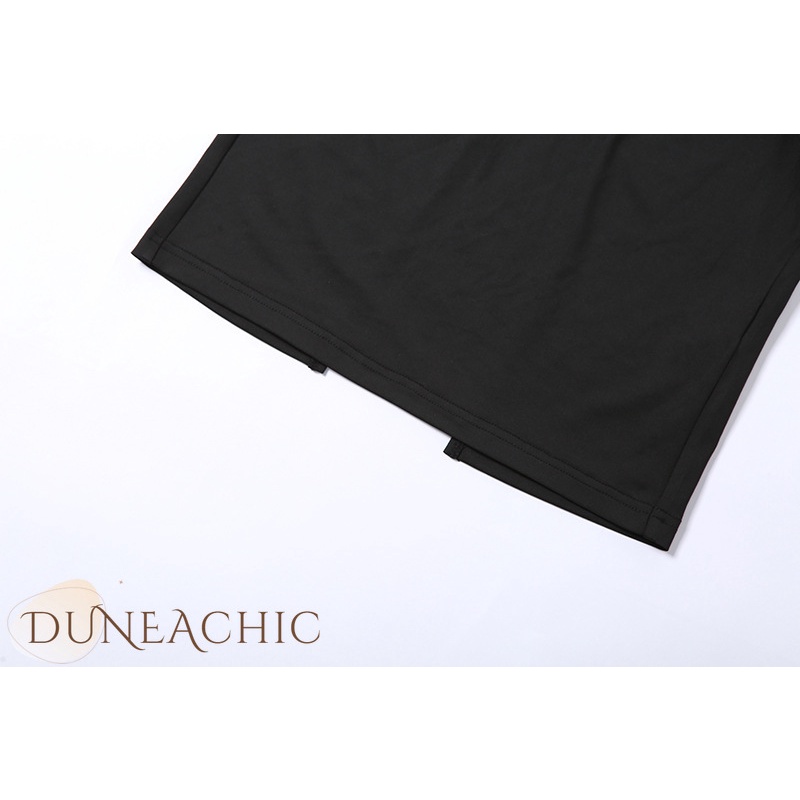 DUNEA Đầm maxi xẻ tà hở lưng gợi cảm dành cho nữ