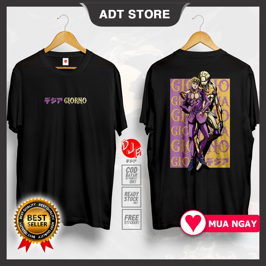 HOT🔥 Áo Phông Anime Jojo Bizarre AdventureGiorno Giovanna Jojo Giogio mẫu mới cực chât