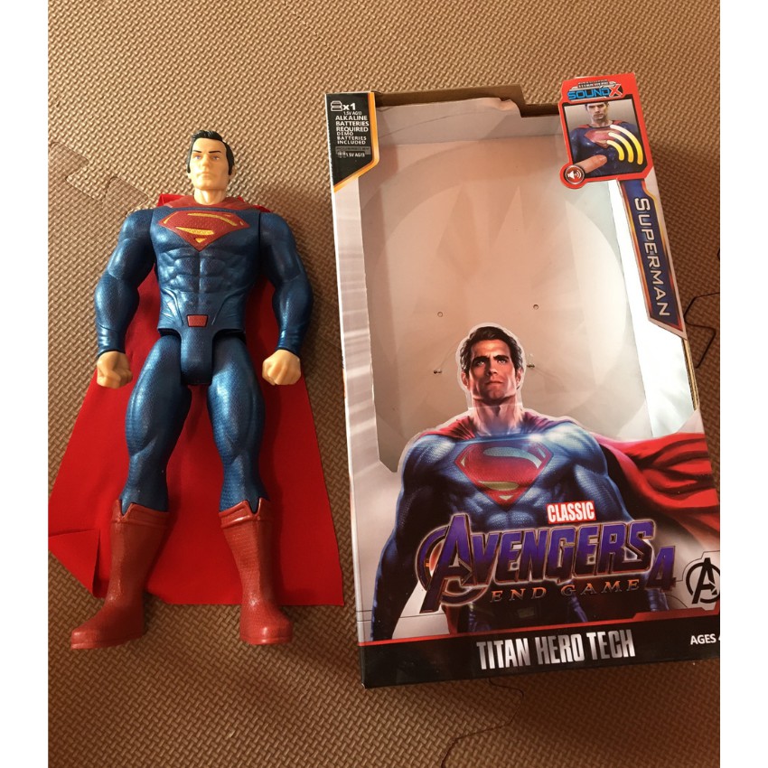 Đồ Chơi Mô Hình Siêu Anh Hùng Superman Nhựa Đặc Cao 30cm Có Đèn Led Đỏ Và Phát Nhạc Cho Bé Thích Sưu Tầm