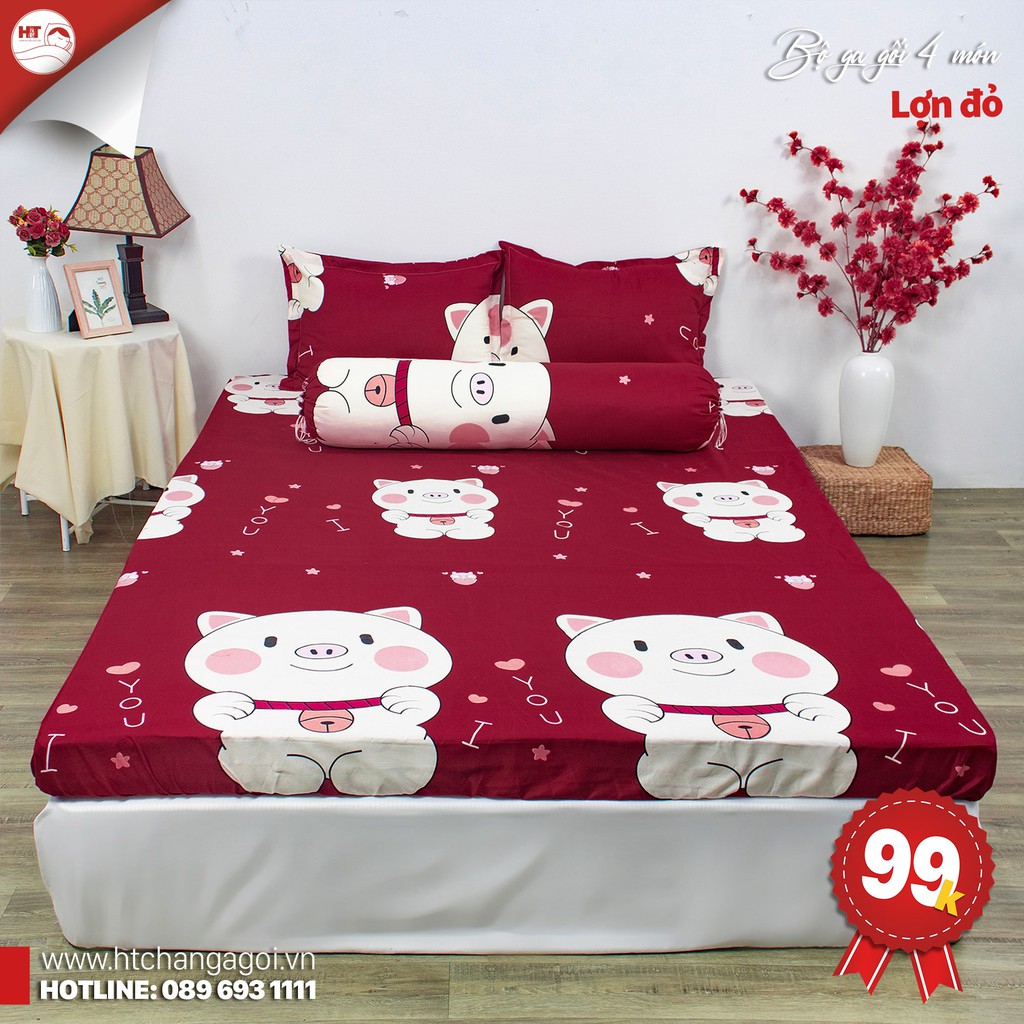 Bộ Ga Gối 4 Món  Họa Tiết Hoạt Hình Dễ Thương Cho Bé kích thước khác nhắn tin cho shop H&T CHĂN GA GỐI | BigBuy360 - bigbuy360.vn