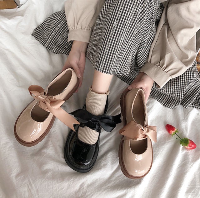 🌿Giày Lolita thắt dây nơ Retro 🌿 | BigBuy360 - bigbuy360.vn